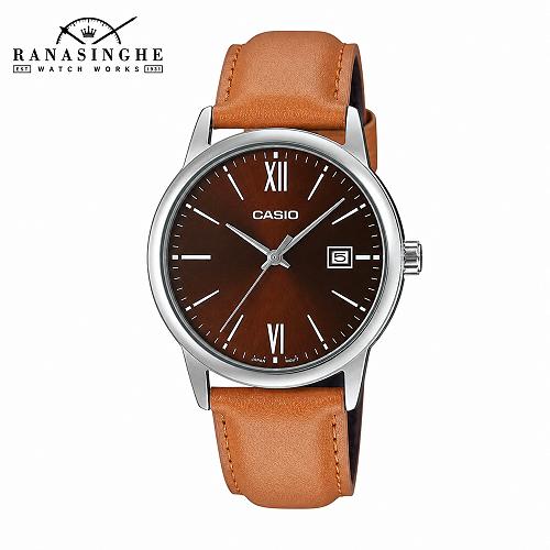 CASIO MTP-V002L-5B3 Premium Mens Leather Watch 2024 - Outstanding Style & Reliability
