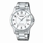 Essential Mens Silver Watch: CASIO MTP-V004D-7B Versatile Timepiece