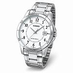 Essential Mens Silver Watch: CASIO MTP-V004D-7B Versatile Timepiece