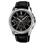 Premium Mens Leather Watch MTP-1375L-1AV - Versatile Style 2024