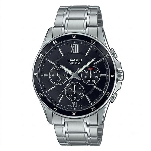 Casio Enticer MTP-1374D-1A3VDF Men's Multi-Hand Stainless Steel Watch