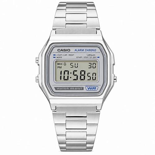 Casio Vintage A158WEA-7DF Silver Digital Watch