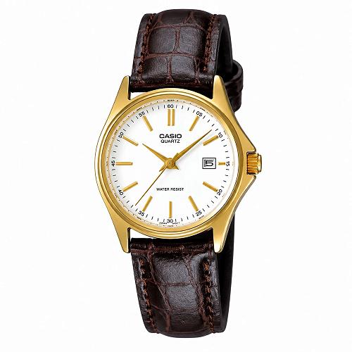 Casio Enticer LTP-1183Q-7ADF Gold Ladies Leather Watch
