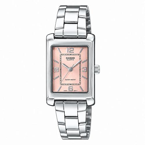 Casio Enticer LTP-1234DD-4ADF Pink Dial Women's Stainless Steel Watch