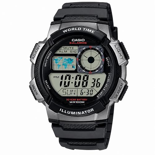 Casio Youth AE-1000W-1BVDF Digital World Time Men's Watch