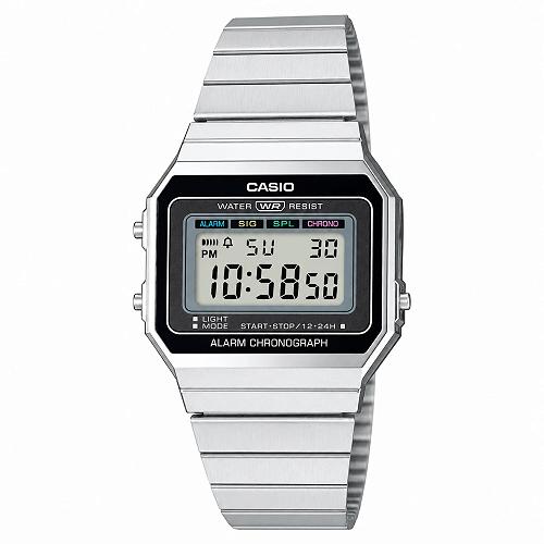 Casio Vintage A700W-1ADF Slim Digital Stainless Steel Watch