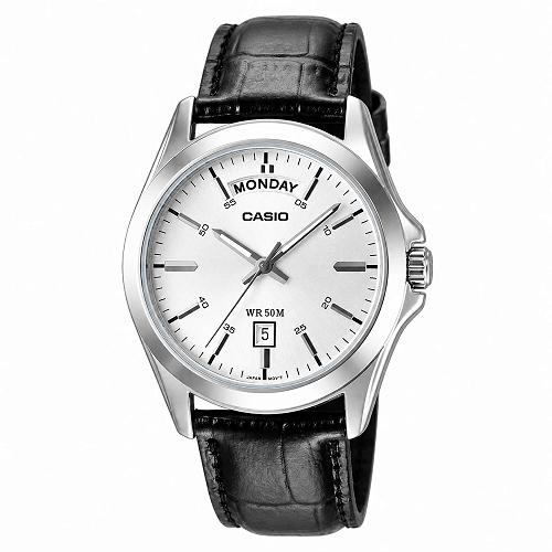 Casio Enticer MTP-1370L-7AVDF Day-Date Men's Leather Watch