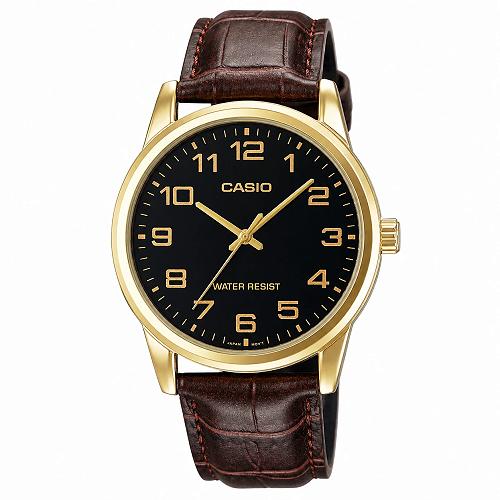 Casio General MTP-V001GL-1BUDF Men's Gold Tone Leather Watch