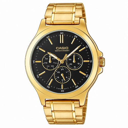 Casio MTP-V300G-1AUDF Men’s Gold Black Dial Stainless Steel Watch