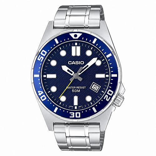 Casio MTD-135D-2AVDF Men's Blue Dial Stainless Steel Watch
