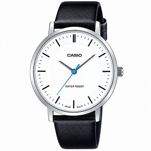 Casio MTP-VT04L-7EDF Minimalist Men's Leather Watch
