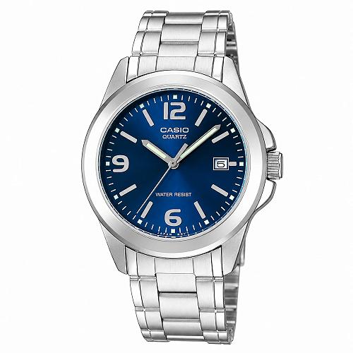 Casio MTP-1215A-2ADF Enticer Stainless Steel Blue Dial Men's Watch