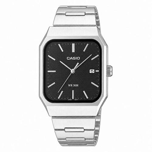 Casio Enticer MTP-B185D-1AVDF Octagonal Black Dial Men's Watch