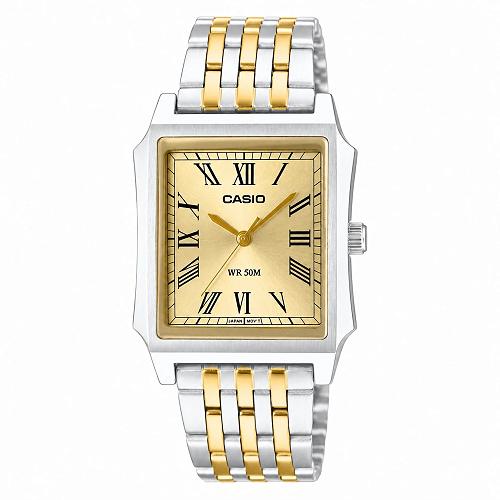 Casio MTP-B190SG-9BVDF Enticer Men's Two-Tone Rectangular Watch