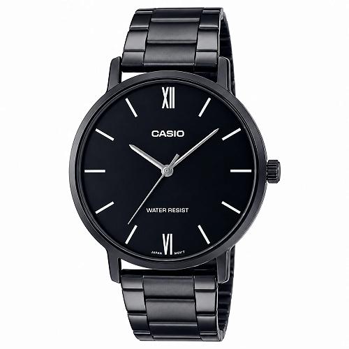 Casio MTP-VT01B-1BUDF Black Stainless Steel Men's Watch