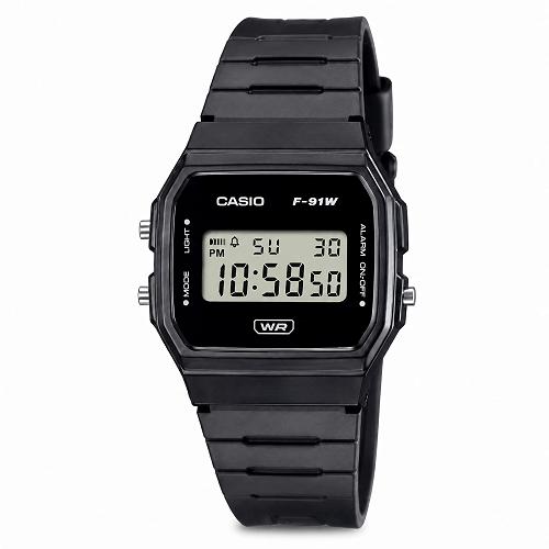 Casio F-91WB-1ADF Digital Black Resin Unisex Watch