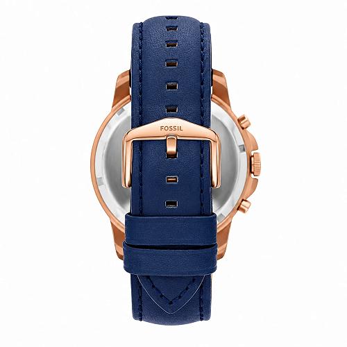 FOSSIL FS4835 Grant Chronograph Navy Leather Men's Watch