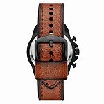 Fossil Bronson FS5856 Men's Chronograph Green Dial Leather Watch