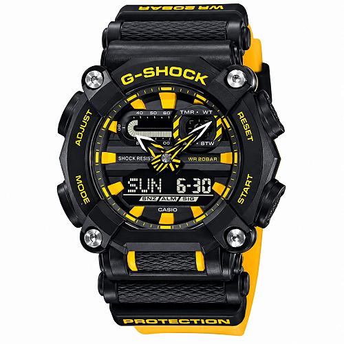 G-Shock GA-900A-1A9DR Yellow Accent Industrial Watch