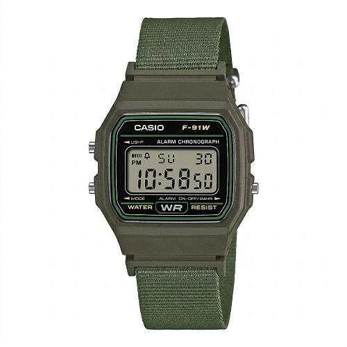 Casio F-91WF-3ADF Classic Digital Olive Green Watch