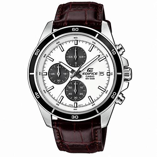 Casio Edifice EFR-526L-7AVUDF Leather Chronograph Men's Watch