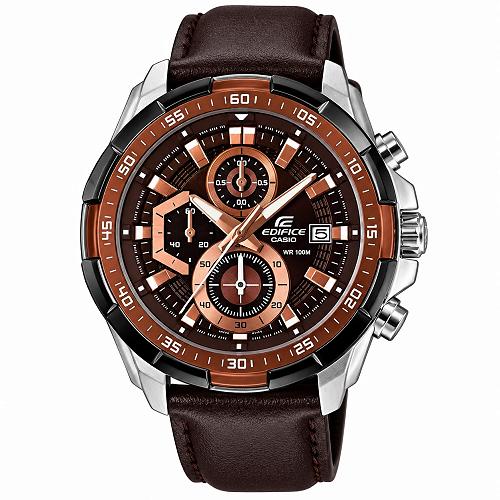 Casio Edifice EFR-539L-5AVUDF Brown Leather Chronograph Men’s Watch