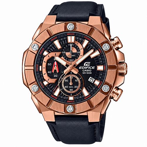 Casio Edifice EFR-569BL-1AVUDF Men's Leather Watch