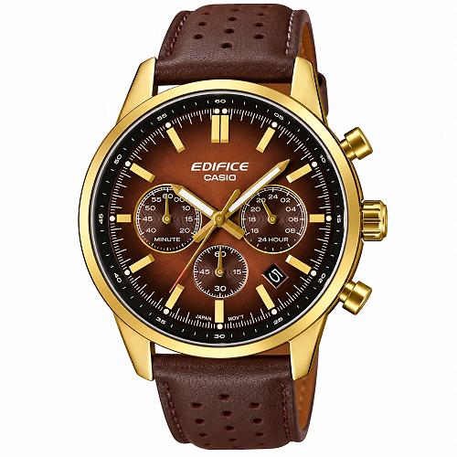 Casio Edifice EFR-575CL-5ADF Brown Leather Men's Watch