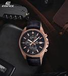 Casio Edifice EFV-610ECL-1AUDF Men's Leather Chronograph Watch