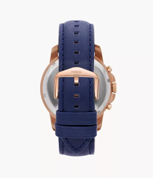 FOSSIL GRANT Chronograph Navy Leather Watch fs4835 - Image 2
