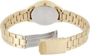 Casio LTP-V005G-7AUDF Elegant Gold Ladies Watch with White Dial