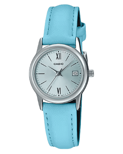 Casio LTP-V002L-2B3UDF Blue Dial Ladies Watch Front View