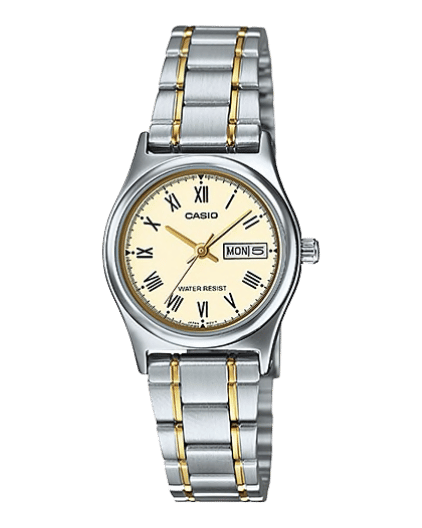 Casio LTP-V006SG-9BUDF Two-Tone Ladies Watch Front View