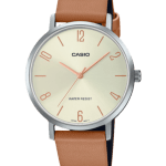 Casio LTP-VT01L-5BUDF Beige Dial Ladies Watch Front View