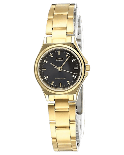 Casio LTP-1130N-1ARDF Black Dial Ladies Watch Front View