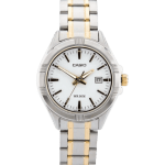 Casio LTP-1308SG-7ADF Two-Tone Elegant Ladies Watch with White Dial