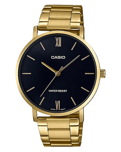 Casio LTP-VT01G-1BUDF Gold-Tone Ladies Watch Front View