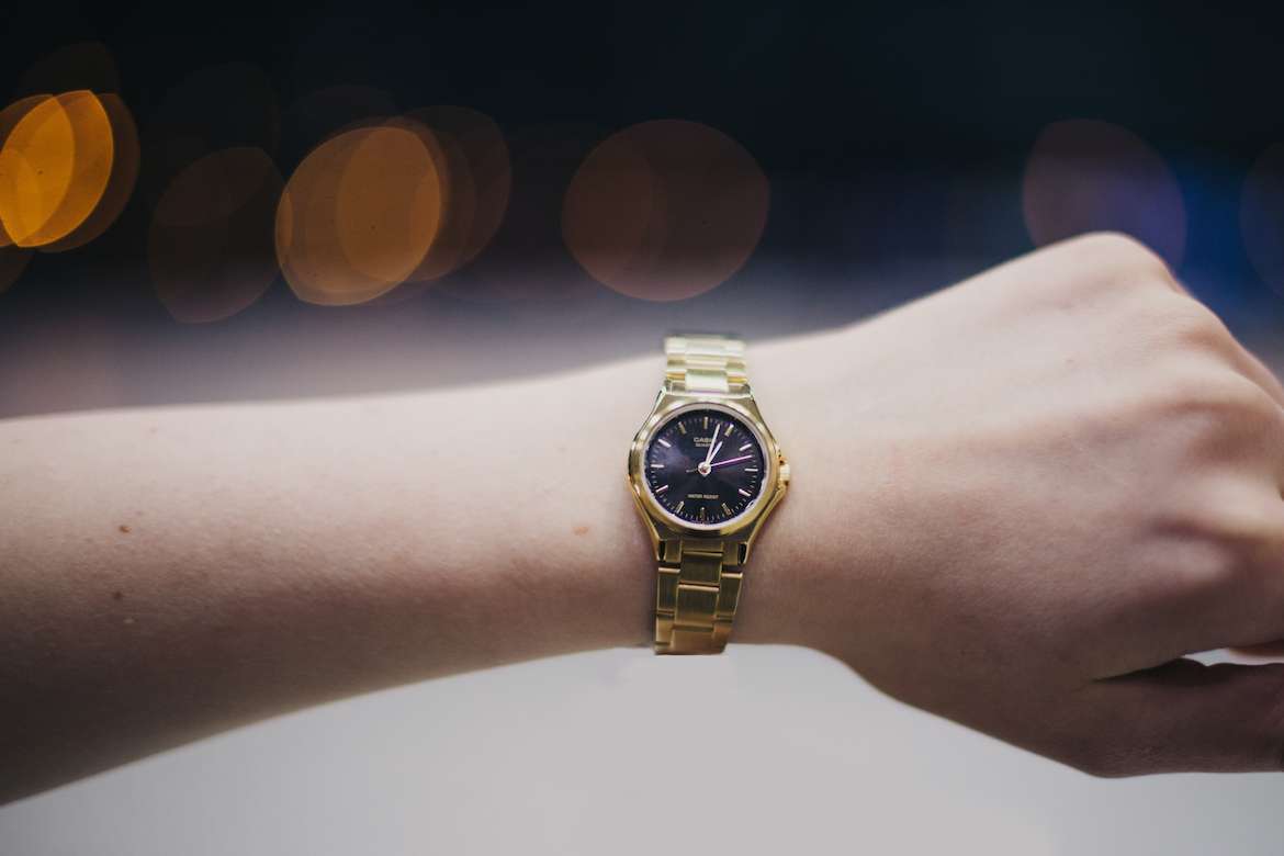 Side View of Casio LTP-1130N-1ARDF with Slim Stainless Steel Design