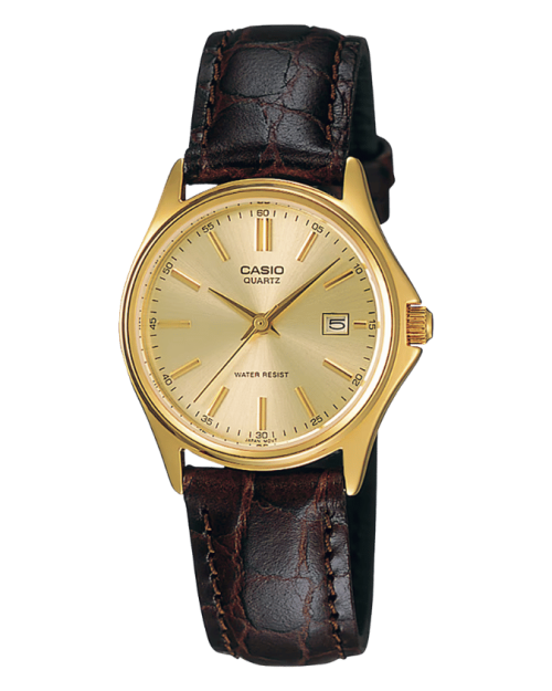 Casio LTP-1183Q-9ADF gold-tone watch with champagne dial