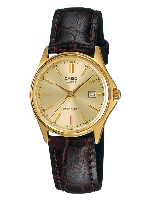 Casio LTP-1183Q-9ADF gold-tone watch with champagne dial