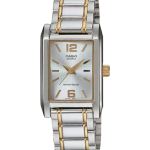 Casio LTP-1235SG-7ADF ladies two-tone rectangular watch