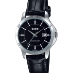 Casio LTP-V004L-1AUDF women’s watch with black leather strap