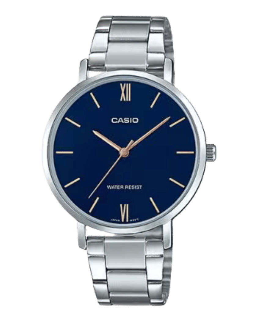 Casio LTP-VT01D-2BUDF elegant blue dial ladies watch