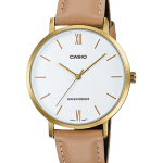 Casio LTP-VT01GL-7BUDF with white dial and gold-tone case