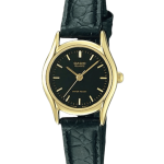 Casio LTP-1094Q-1ARDF black dial women’s watch with gold-tone case