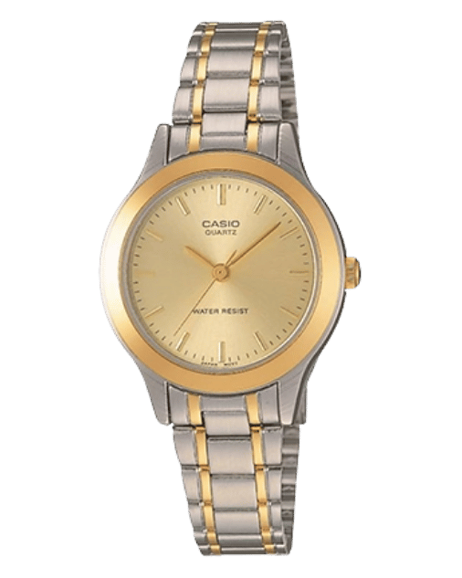 Casio LTP-1128G-9ARDF elegant two-tone ladies watch