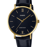Casio LTP-VT01GL-1BUDF women’s watch with black dial and gold-tone case