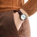 Side profile of Casio women’s watch with elegant slim design