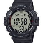 Casio AE-1500-1AVDF rugged black digital watch front view