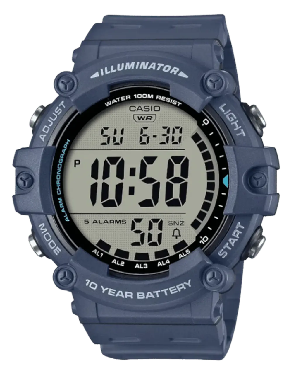 Casio AE-1500WH-2AVDF bold blue digital men’s watch